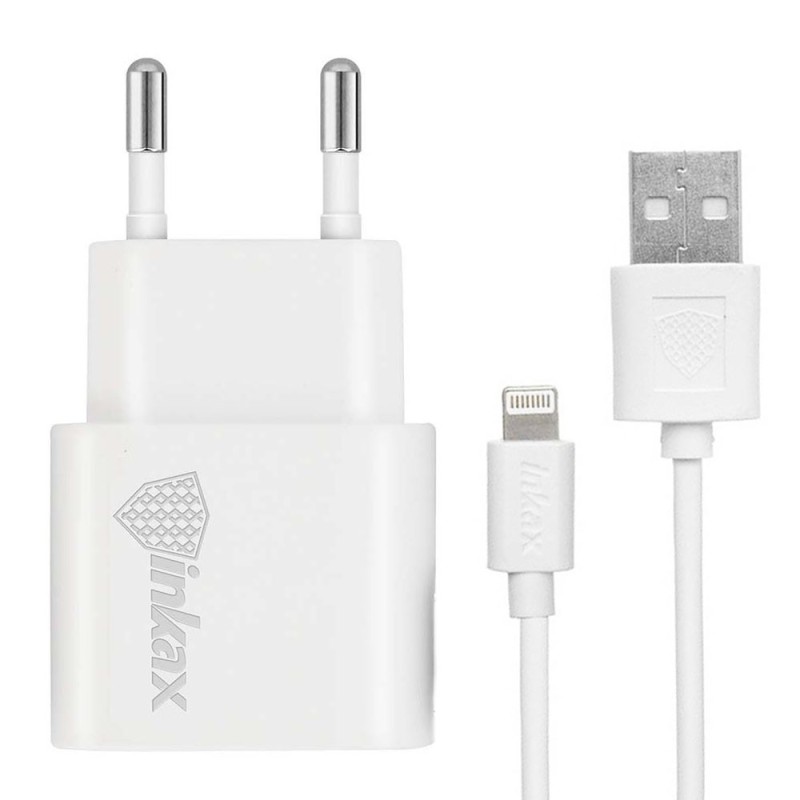 CARICABATTERIA ALIMENTATORE 1A + CAVO LIGHTNING ADATTO PER IPHONE INKAX